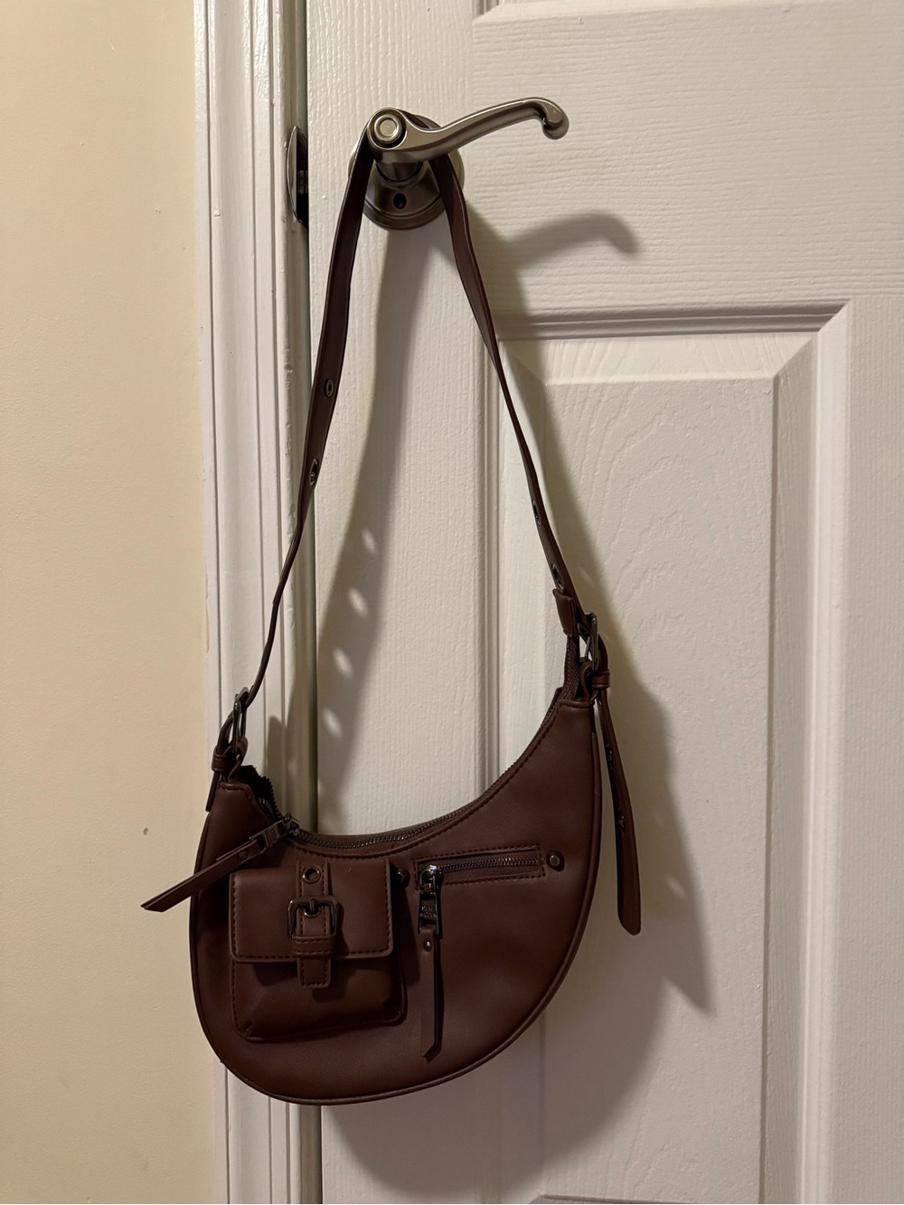 Steve Madden Brown Crescent Shoulder Bag
